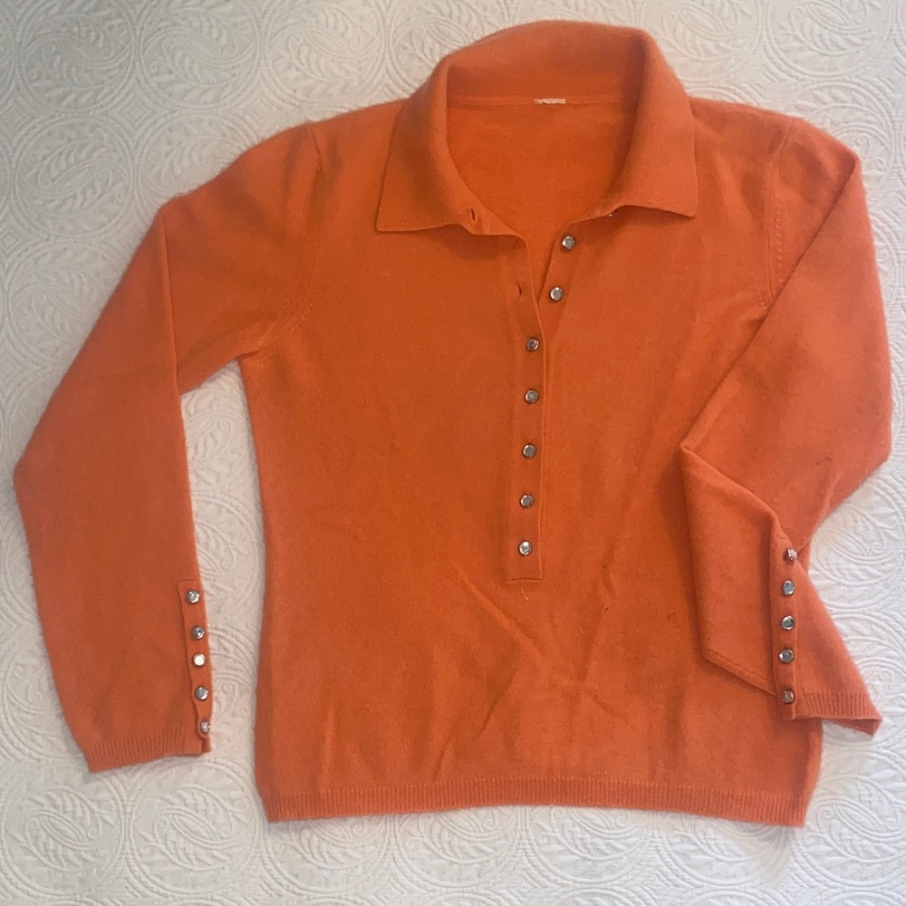 Gorgeous Soft Cashmere Orange Sweater